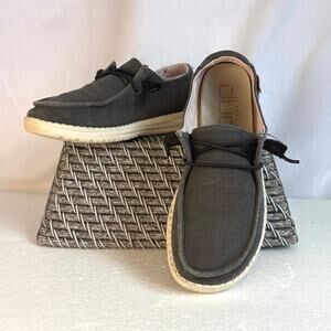 Hey Dude Wendy Chambray Off Black Women’s Size 6